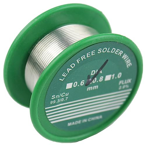 0.8mm 20g Fil à souder sans plomb Sn99.3 Cu0.7,noyau de flux en colophane,Colophane fil de soudure,Bobine d'étain à souder,pour la soudure électrique