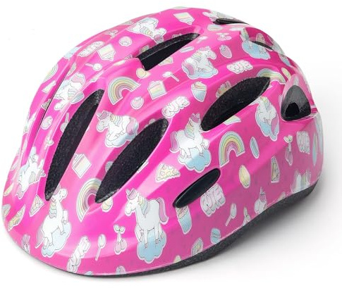 Kid Bike Helmets, LX LERMX Toddler Helmets Ages 1 and Older Years Adjustable and Multi-Sport Kids Bicycle Helmet, Durable Toddler Bike Helmet with Fun Designs for Boys and Girls (Pink)