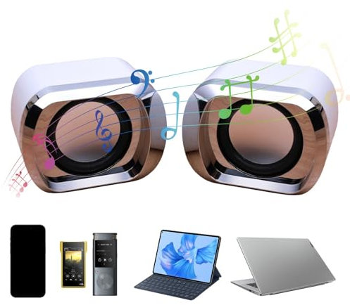 Altoparlante stereo alimentato tramite USB, altoparlanti per computer da scrivania - Altoparlante multimediale con ricarica USB 2 pezzi | Altoparlante USB con versatilità multimediale e qualità del