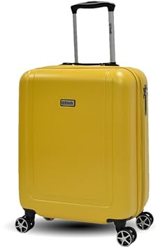 Maleta de Cabina Expandible – Trolley Rígido ABS, 4 Ruedas Dobles 360°, Cerradura de 3 Dígitos, Ligera y Resistente, Equipaje de Mano Aprobado – Color Mostaza – Unik