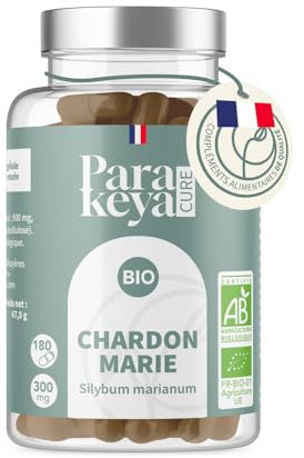 Parakeya - Chardon-Marie Bio 300 mg |Complément alimentaire | 180 gélules