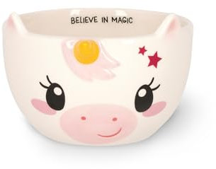 Legami - Tazza in Gres per Cereali Buongiorno! Tema Unicorn, Tazza per la Colazione, Utilizzabile in Microonde, Lavabile in Lavastoviglie, Capacità fino a 400 ml, 12 x 9 cm