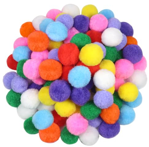TOAOB 80pcs 4cm Large Pom Poms Assorted Fluffy Pompoms Multicolor | Fuzzy Balls, DIY Crafts, Home Decorations, Bags Hats DIY, Camp Projects, Cellphone Accessory