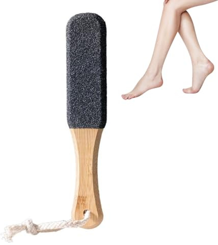 Callus Remover Foot Scrubber, Professional 5-Sided Pedicure Foot File with Wooden Handle & Carbide Silicon Material, Dead Skin Rasp Exfoliator for Feet Care