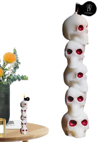 Mxshc Vela Calabaza - Velas de Cera de Halloween Decoración Festiva - Centros de Mesa Decorativos Artesanales para Navidad Invierno Estudio Porche