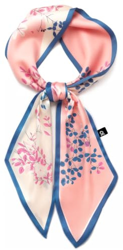 DRESHOW Head Scarf for Women Long Thin Silk Scarf for Neck Hair Handbag Elegant Daily Scarves