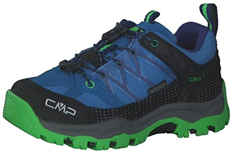 CMP Kids Rigel Low Trekking Shoes Wp Unisex Kinder Trekking-Schuhe, Blau Grau Grün Danube Bluish, 33 EU