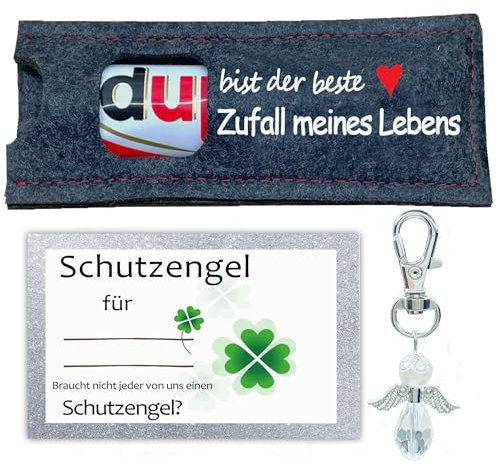 Du bist der Beste Zufall meines Lebens- Hülle Filz Geschenke für duplo Schokolade - Geschenkbox, Geschenk Für Freund, Jahrestag Geschenk, Männer Geschenke Kleinigkeiten, Freunde (ohne Schokolade)