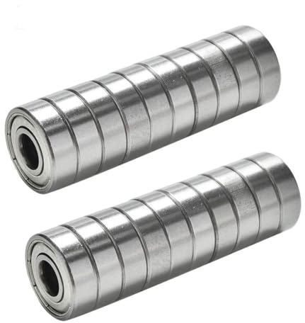 TUZUK 20 stycken 686-ZZ kullager förseglade 6 x 13 x 5 mm försmörjda/kromstål/gummi dubbeltätning, 686 ZZ spårkullager