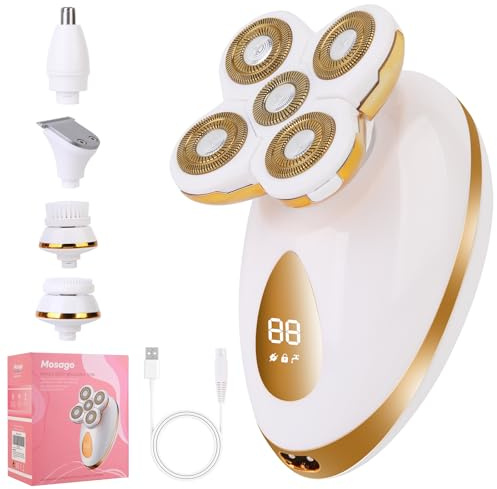 Maquinillas de afeitar eléctricas para mujer, 5 en 1, sin dolor, recargable, para mujer, afeitadoras de piernas impecables, productos de depilación facial para mujer, la mejor máquina de afeitar en