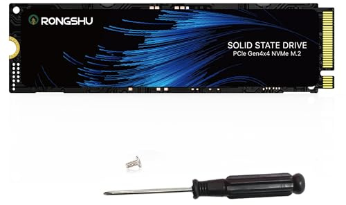 RONGSHU 512GB NVMe SSD M.2 PCIe4.0 Gen 4×4, M.2 2280 Interne Gaming SSD, Seq. Bis zu 5100 MB/s, SLC Cache 3D NAND TLC Internal Solid State Drive kompatibel mit PS5, Laptop, PC Desktops (RP5000)