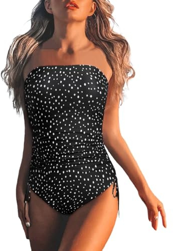Fato De Banho Mulher Bañador Mujer Ropa De Playa Palabra Honor Trikinis con Aros Tallas Grandes Talla Grande Women Swimwear Blanco Sin Tirantes Tanga Biquini Bañadores Transpirable Reductor Vientre