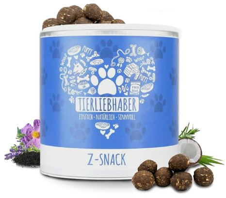 TIERLIEBHABER - Z-Snack (350g) | Optimale Belohnung für Hunde in der Saison | Mit Schwarzkümmelöl und Kokosraspel | 2 Monatsrationen für mittelgroße Hunde