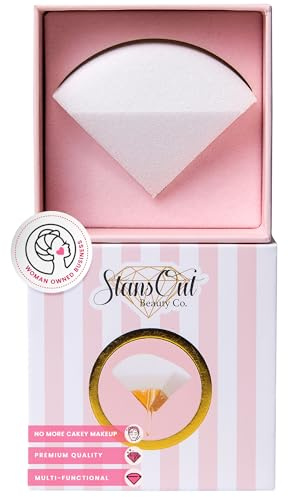 StansOut Memory Foam Makeup Sponge – No-Water-Needed Blender for Liquid, Cream & Powder Foundation – Airbrush Finish, Flawless Application