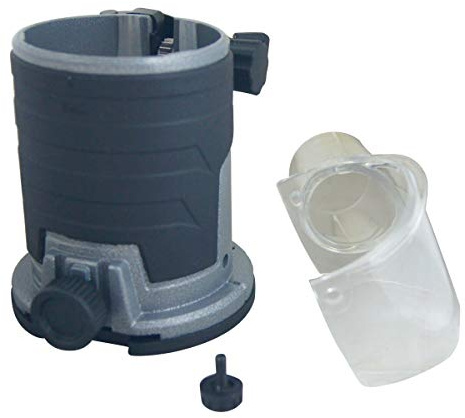 KATSU Trimmer Router Offset Base with Dust Exhaust, Fully Adjustable, for Electirc or Cordless Wood Hand Routers SP10174817