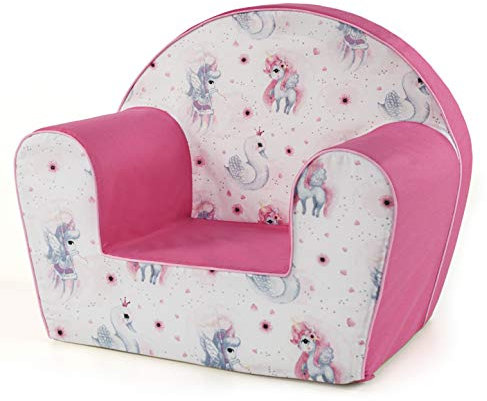 musehouse - Kindersessel. Kuschelig weicher Schaumstoff. Kinderstuhl zum Spielen. (UnicornPink)