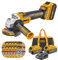 INGCO Cordless Angle Grinder 20V 4.5-Inch Brushless Cut-Off Tool 115mm, M14 with 2 Pcs 4.0Ah Battery and 1 Pcs Charger CAGLI2011582-8