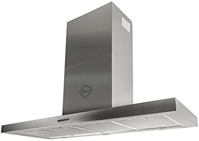 GURARI Wandhaube GCH F 118 120 IS, Dunstabzugshaube 120 cm, 1000m³/h, 3 Stufen, Abzugshaube,Edelstahl Haube,Ablufthaube,Umlufthaube,LED Beleuchtung