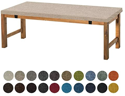 Aselbia Coussin pour Banc de Jardin 70 x 35 x 5 cm antidérapant，pour intérieur ou extérieur，1, 2 ou 3 Places，Café Beige
