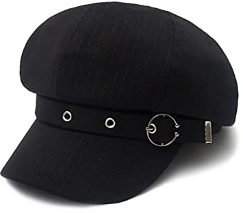 Nanwansu Women Beret Newsboy Hats Classic Autumn Spring Winter Cap Black
