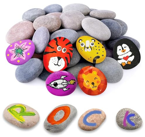 12 Stück Flache Steine zum Bemalen,Dekosteine Naturstein,Glatte Kieselsteine zum Bemalen,Groß Steine zum Bemalen,Natürlicher Flussstein für Mandala Bemalen,Zen Garten,Blumentöpfen und Aquarien