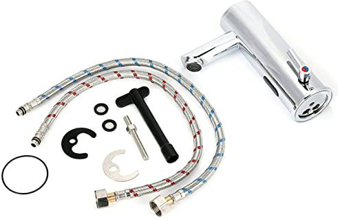 Brass Basin Faucet with Infrared Sensor Hot and Cold, for Bathroom Kitchen, AUTO Faucet