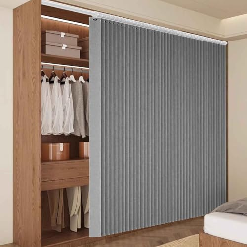 HLTQL Cortina magnética Opaca Estilo acordeón para Puerta de Armario, Plisada, Plegable, Puerta de acordeón, Divisor de habitación, Dormitorio, baño, Sala de Estar(05,W 200*H 200cm)