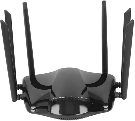 Topiky 4G LTE CAT 6 WiFi Router, Dual Band 4G LTE -Router med SIM -kortplats Olåsat Modem, Dual Band WiFi Gigabit Cellular med 6 High Gain Antennas, Cellular Modem for Home (EU)