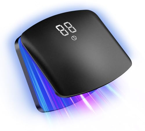 Upgrade Dispositivo láser para hongos en las uñas, 15 LED portátil y recargable mediante USB-C, 11 luz azul + 4 infrarrojos, pantalla táctil, temporizador de 5/10/15/20 minutos-Negro