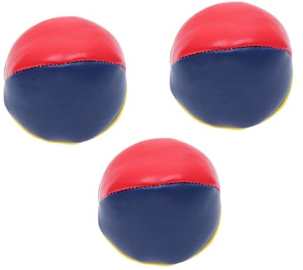 Parliky Lot de 3 Set de Jonglage en Cuir PU Résistant, Petites, Colorées pour Garçon et Filles, Jeu de Lancer Intérieur et Extérieur, D’Apprentissage pour Débutants, Paquet de Haricots
