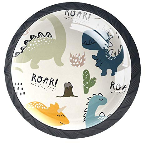 Lot de 4 poignées de porte de placard en forme de dinosaure pour enfant