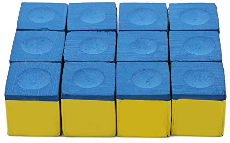 Billard Kreide,12 Stück Billard Queuespitzen Kreide rutschfeste professionelle Billardkreide für Snooker Pool(Blau) Billard-Zubehör