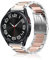 SeNool 20mm Armband für Samsung Galaxy Watch 7 / Galaxy Watch 6 40mm 44mm, Metall Ersatzarmband Uhrenarmband für Samsung Galaxy Watch FE 40mm / Galaxy Watch 6 Classic 43mm 47mm - Silber/Roségold