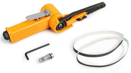 Mulcort Mini Belt Sander,Pneumatic Belt Sander,Electric Sander for Wood,Rust Removal and Deburring Polishing Machine,Ring Belt Sanding and Polishing Machine(Type A) 10mm * 330mm