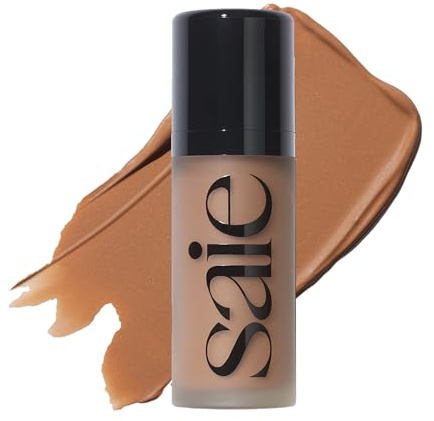 Saie Dew Bronze - Gentle and Contoured Liquid Tan - Enriched with Vegetable Glycerin for Effortless Blending and Deep Nutrients of Skin, Travel Size Christmas Gifts