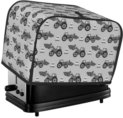 Copertura per tostapane a 2 fette, impermeabile, con tasche, per piccoli elettrodomestici da cucina, protezione dalle impronte digitali, lavabile in lavatrice