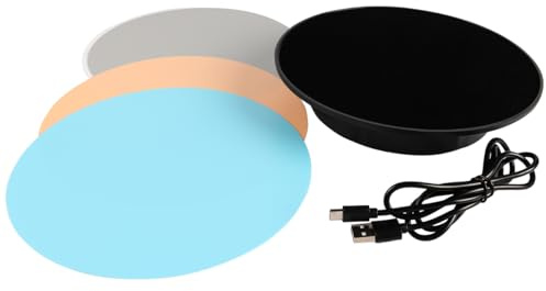 Ieron Fotografia Giradischi Rotante Elettrico, Supporto Rotante Elettrico da 90/180 Gradi, Supporto espositivo per Video in Diretta, Piattaforma Rotante Automatica per Gioielli, Orologi, profumi