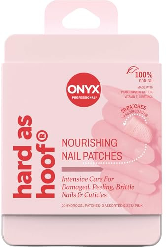 Onyx Professional Hard as Hoof Nail Repair Patches - Nail and Cuticle Strengthening Treatment, Nail Strengthener and Growth, Nail Care, 20 Count