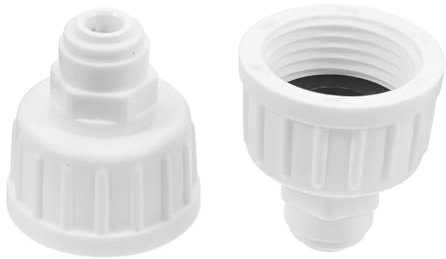 POPETPOP Connecteurs Rapides 1/4 pour Système De Brumisation Extérieure Jardin, Adaptateurs De Tuyau en Plastique Blanc, Lot De 2 Pièces pour Irrigation Et Arrosage Multifonction