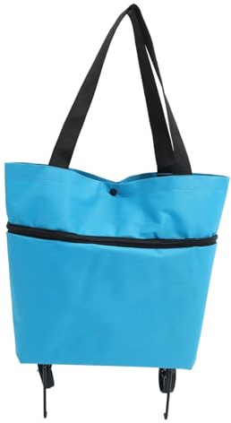 Angoily Borsa Trolley Pieghevole Con Ruote Leggera e Riutilizzabile Carrello Spesa Portatile Per Trasporto Comodo Di Prodotti Per Supermercato e Uso Quotidiano