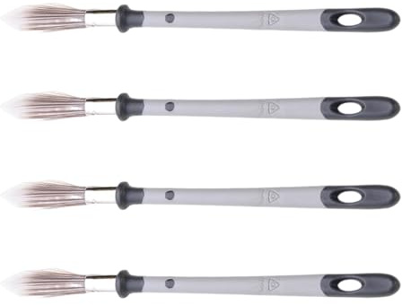 Set di 4 pennelli multiuso per bordi di pareti e mobili ad alte prestazioni in angoli e battiscopa