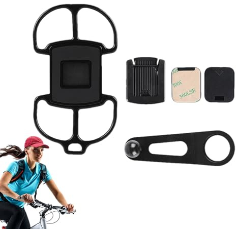 Generisch Supporto per smartphone da bicicletta, girevole a 360 gradi, regolabile, universale, per manubrio, per ciclismo, pendolarismo, navigazione, videochiamate, streaming live streaming, viaggio