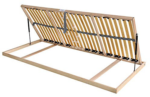 Madera 7-Zonen-Lattenrost für Bettkastenfunktion, 28 Federleisten, Birkenschichtholz Größe 90 x 200 cm, Farbe Öffnung nach Rechts