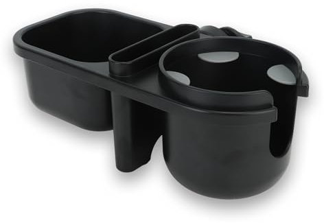 3-in-1-Universal-Kinderwagen-Snacktablett, Kinderwagen-Getränkehalter, Voll Drehbares Kinderwagen-Snacktablett, Verhindert das Verrutschen des Getränkehalters für Kleinkinder, Schwarz