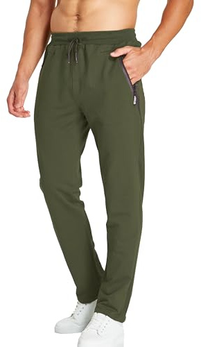 HCSS Mens Joggers Tracksuit Bottoms Slim Fit Zip Pockets Elasticated Waist