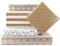 Hochzeits Geschenkpapierrollen, Geschenkpapier, 4 Rollen 43 x 300 cm pro Rolle mit Streifen-Punkte-Muster, 4 Roségold-Designs Geschenkpapier-Minirolle für Geburtstag, Hochzeit, Babypartys