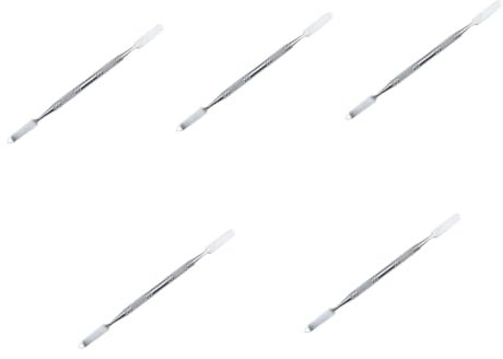 Beavorty 5pièces Outil De Mélange Acier Inoxydable Pour Fond De Teint Et Maquillage Barrette De Modulation De Couleur Argentée Pour Cosmétiques Facile à Nettoyer Et