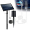 Ailgely Solar Sauerstoffpumpe, 10V 8W Solar Teichbelüfter mit Akku, 2.5m Rohr, 2 Luftsteinen, 3 Arbeitsmodi, Solar Luftpumpe, Aquarium Oxygenator, Sauerstoffpumpe Solar für Garten Aquarium Pool Teich