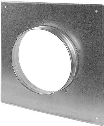 Kanalanschluss Flansch Ø 150 mm, Verzinkter Stahl, Gerader oder flexibler Rohrflansch für Heizung, Kühlungs und Belüftungssysteme (15 cm)