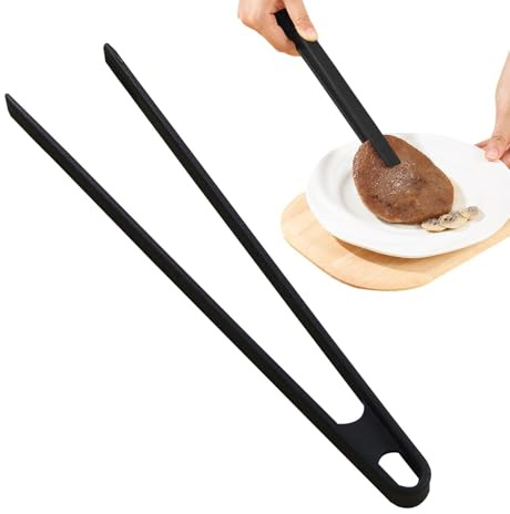 Pince de cuisine en silicone – Pinces alimentaires – Forte adhérence résistante à la chaleur Pinces de cuisine barbecue pour poêles de cuisson antiadhésives, grille- , steak frit
